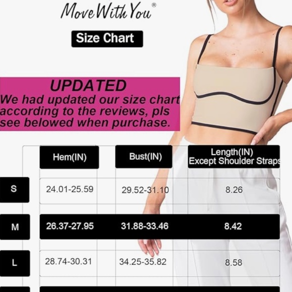 Move With You Sleeveless Spaghetti Strap Sports Bra Tank Tops Square Neck - Picture 3 of 6